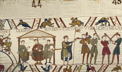 William, with Robert de Mortain and Bishop Odo Orders Fortifications to be Built at Hastings